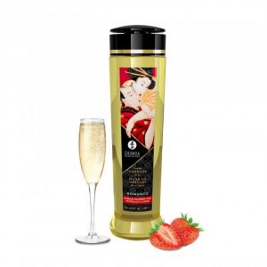 SHUNGA Aceite de Masaje Erótico Fresas con Champagne 240 ml