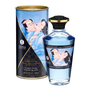 SHUNGA Aceite de Masaje Efecto Calor Aroma a Coco