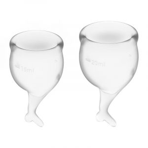 SATISFYER Pack de 2 Copas Menstruales Transparente